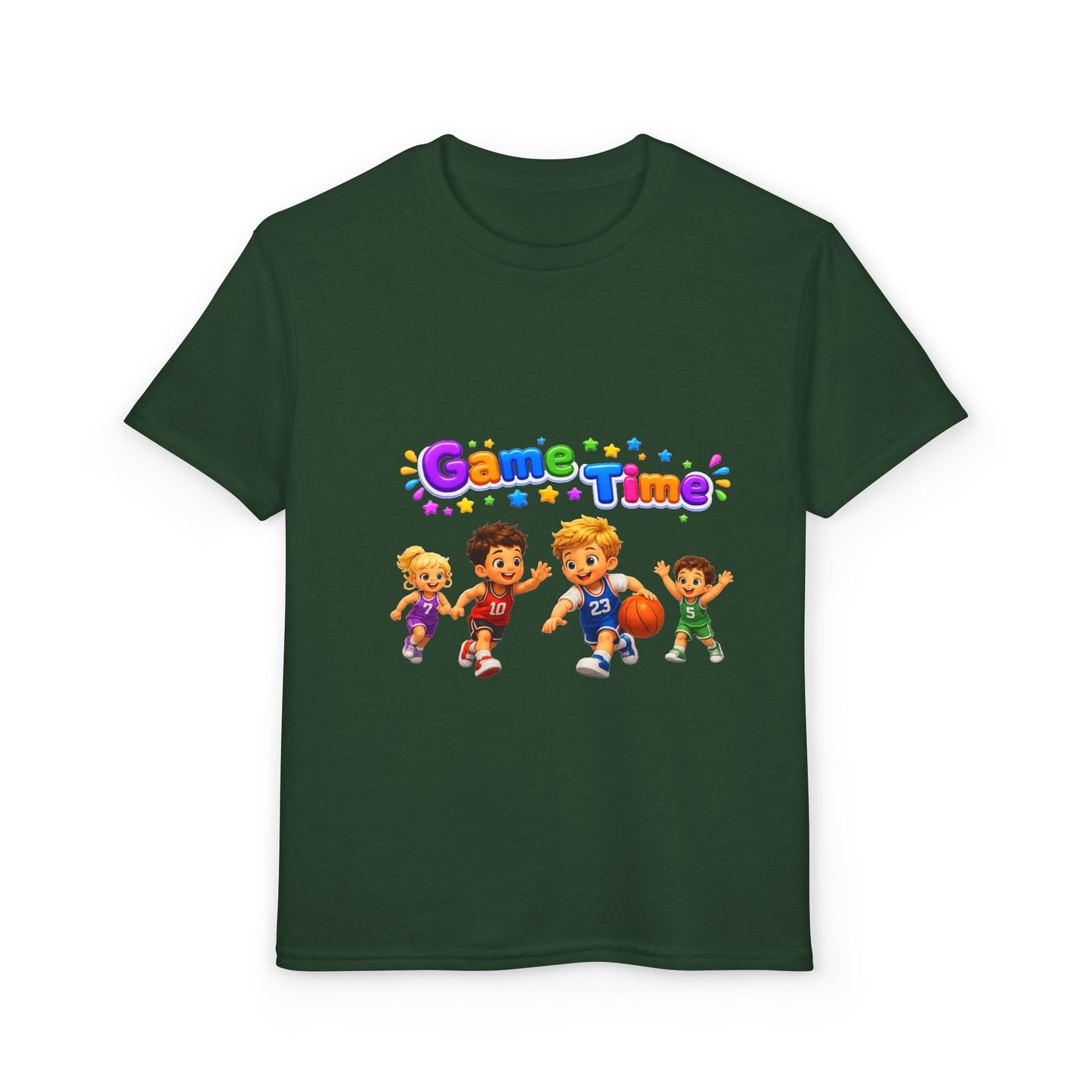 Kids T-Shirt — "Game Time" Playful Sports Graphic Tee for Boys & Girls