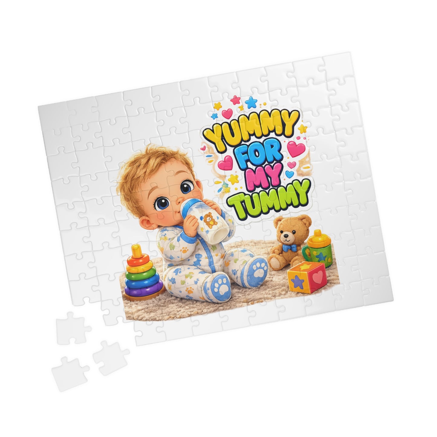 Baby Puzzle — "Yummy for My Tummy" Cute Baby Feeding Jigsaw (110–1014 pcs)
