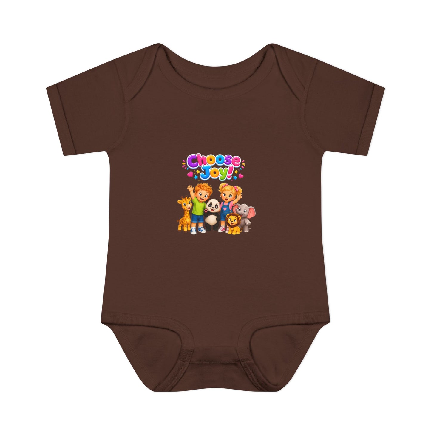 Choose Joy Baby Bodysuit — Cute Animal Crew Infant Onesie