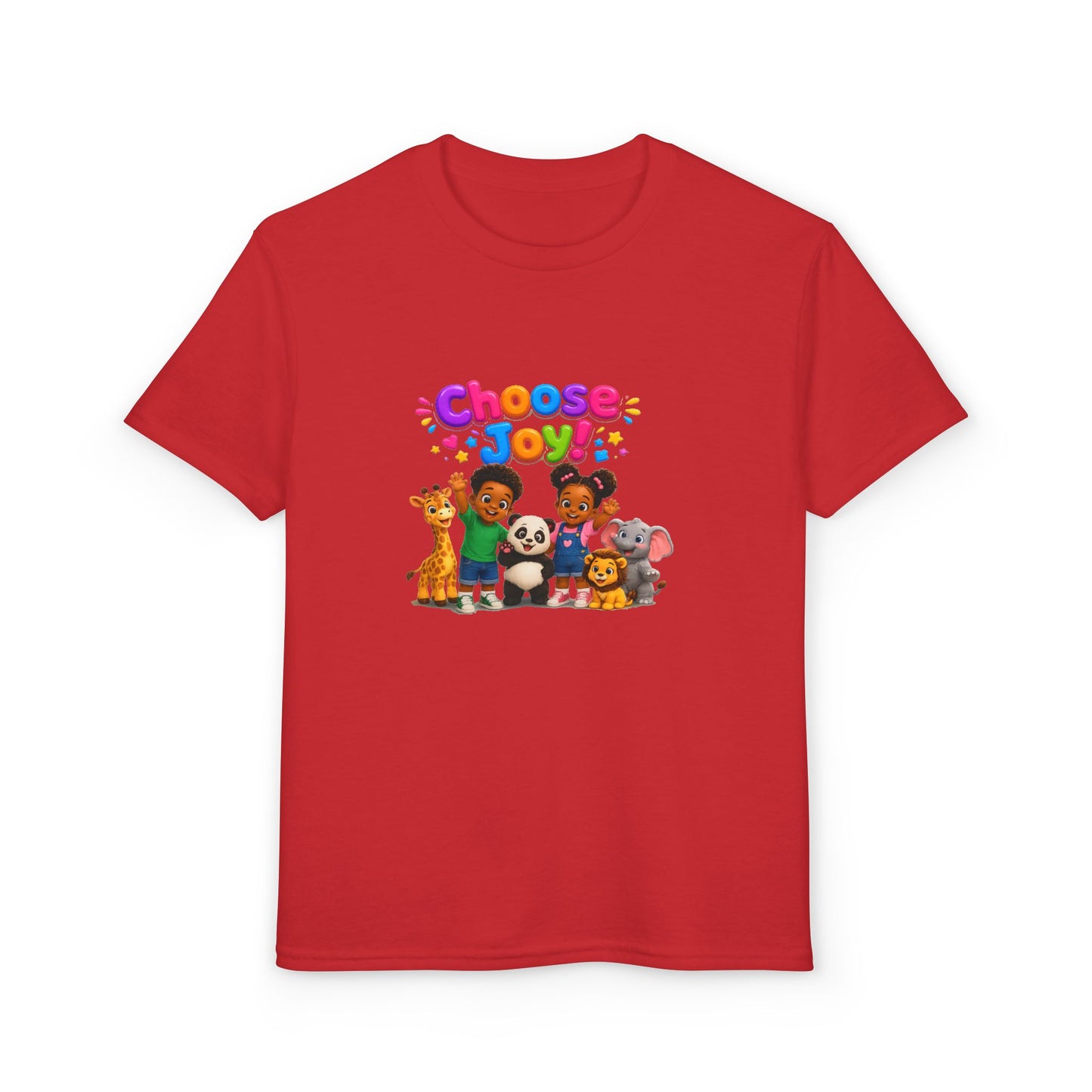 Kids T-Shirt — "Choose Joy" Cute Animal Friends Graphic Tee