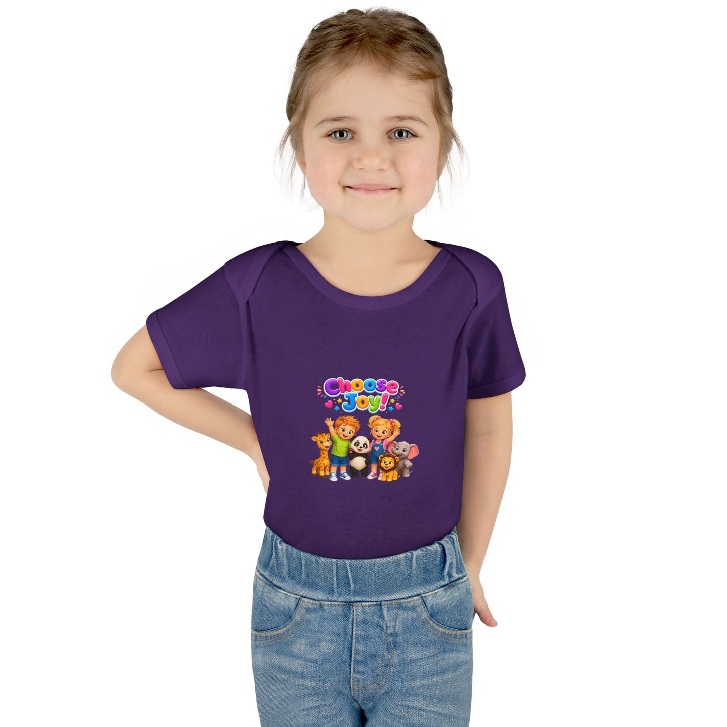 Choose Joy Baby Bodysuit — Cute Animal Crew Infant Onesie
