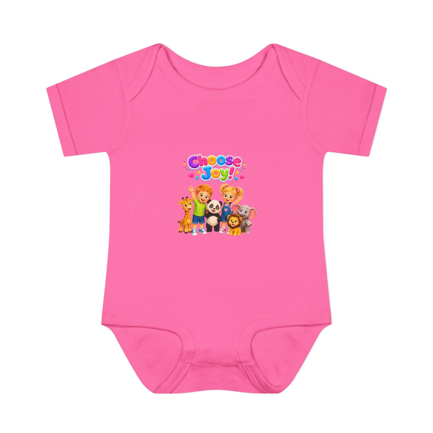 Choose Joy Baby Bodysuit — Cute Animal Crew Infant Onesie