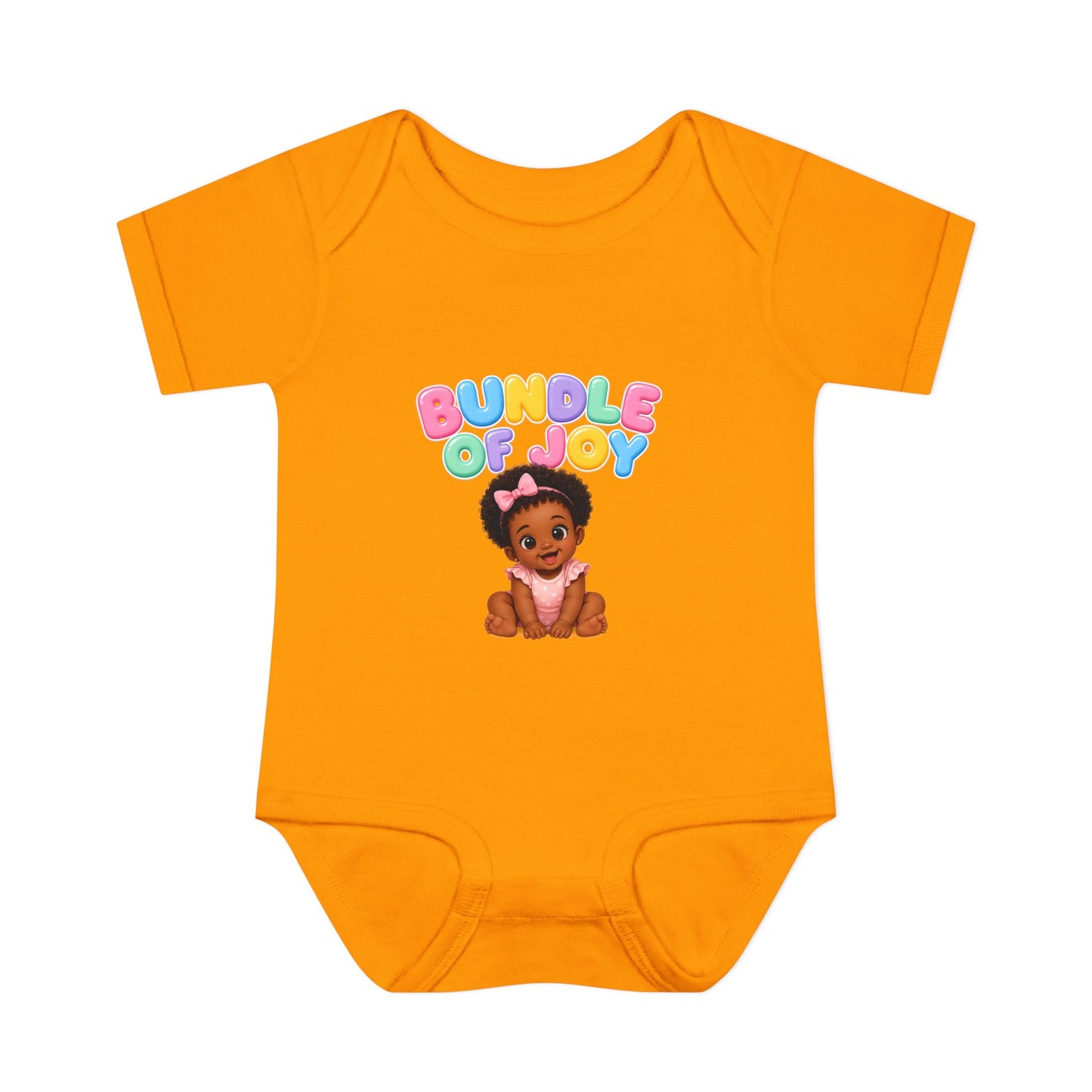 Baby Bodysuit - "Bundle of Joy" Cute African American Baby Graphic