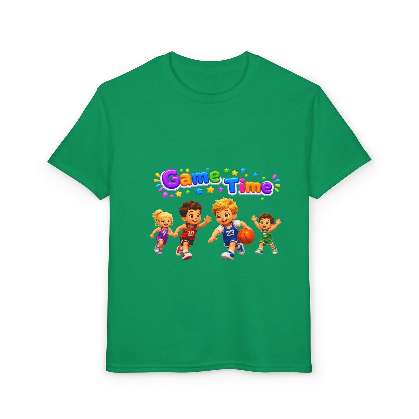 Kids T-Shirt — "Game Time" Playful Sports Graphic Tee for Boys & Girls