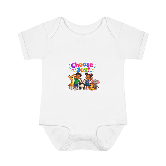 Choose Joy! Baby Bodysuit — Cute Animal Crew Infant Onesie