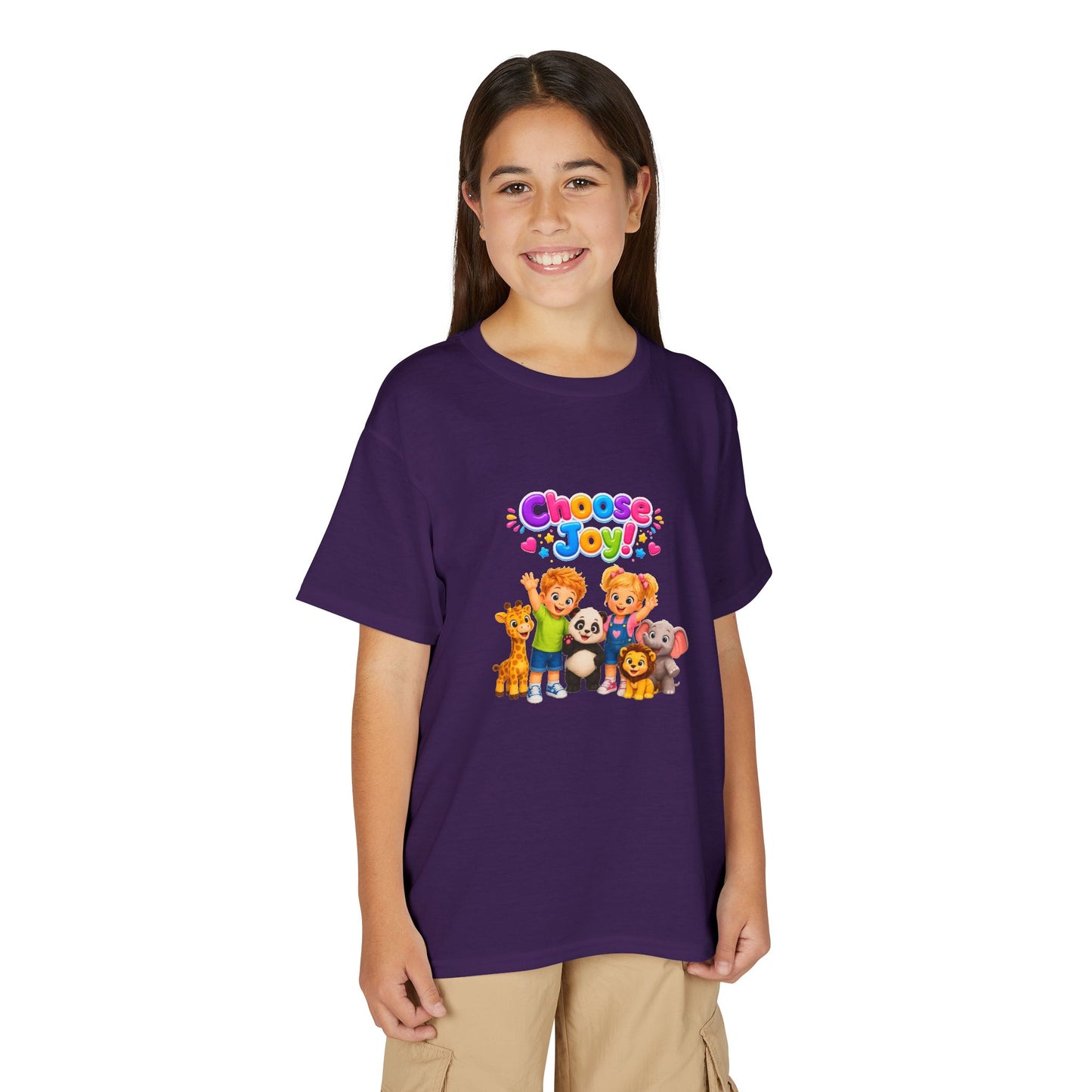 Kids T-Shirt — "Choose Joy" Cute Animal Friends Graphic