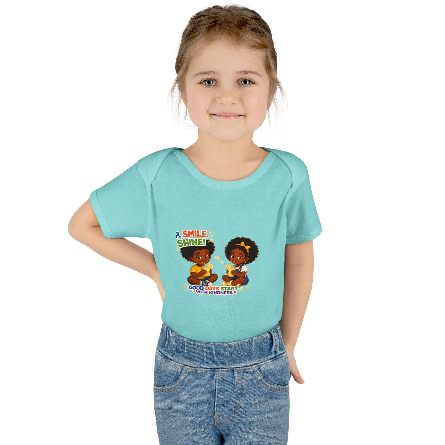 Infant Bodysuit — 'Smile Shine' Cute Baby Onesie with Positive Message
