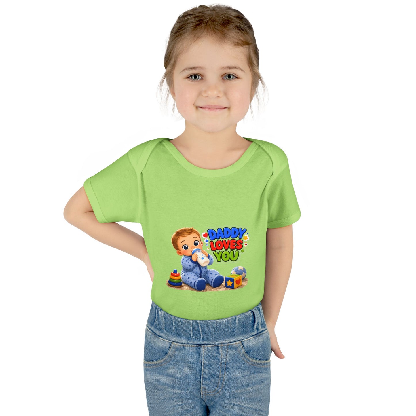 Infant Bodysuit — "Daddy Loves You" Cute Baby Graphic Onesie