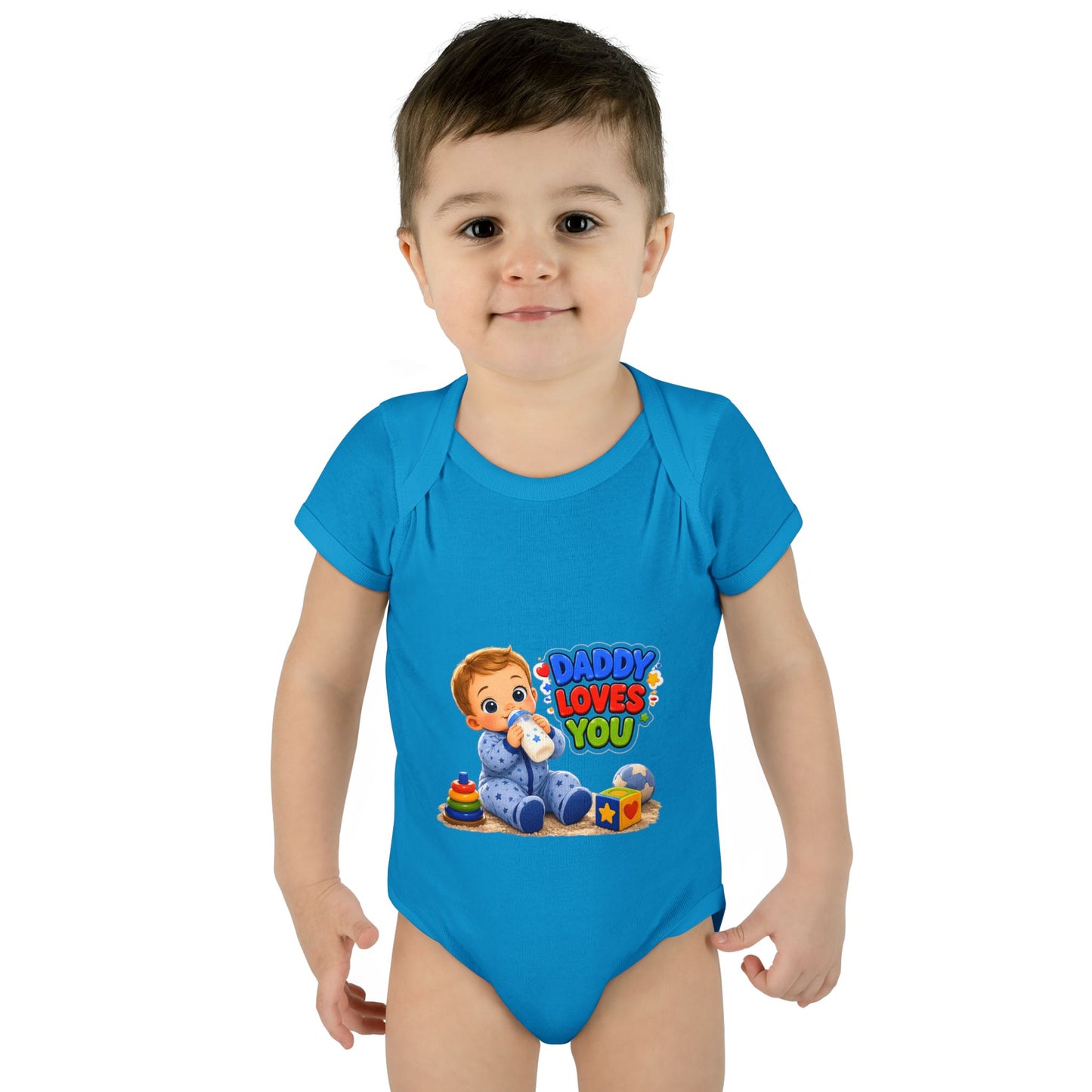 Infant Bodysuit — "Daddy Loves You" Cute Baby Graphic Onesie