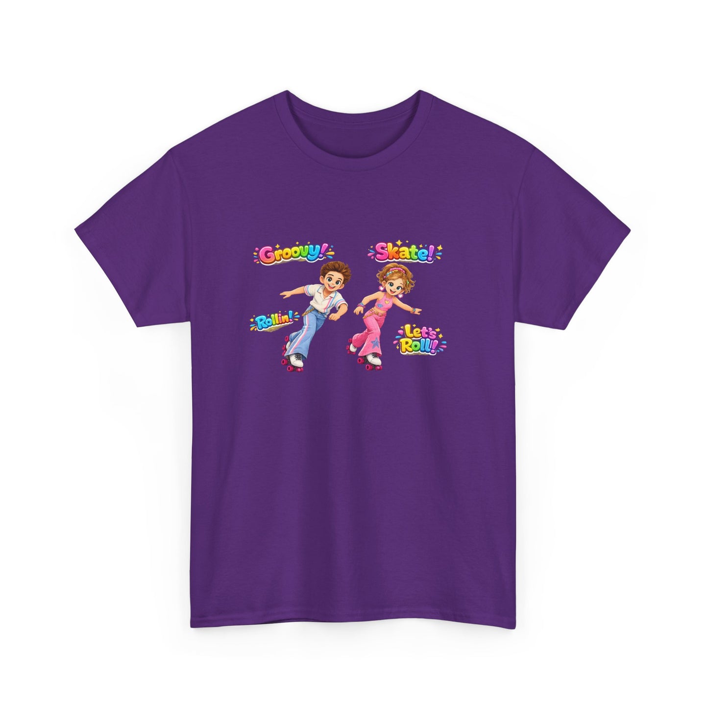 Kids Dance Party T-Shirt — "Groovy! Shake!" Retro Cartoon Kids Tee