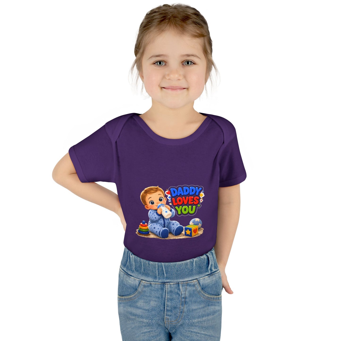 Infant Bodysuit — "Daddy Loves You" Cute Baby Graphic Onesie