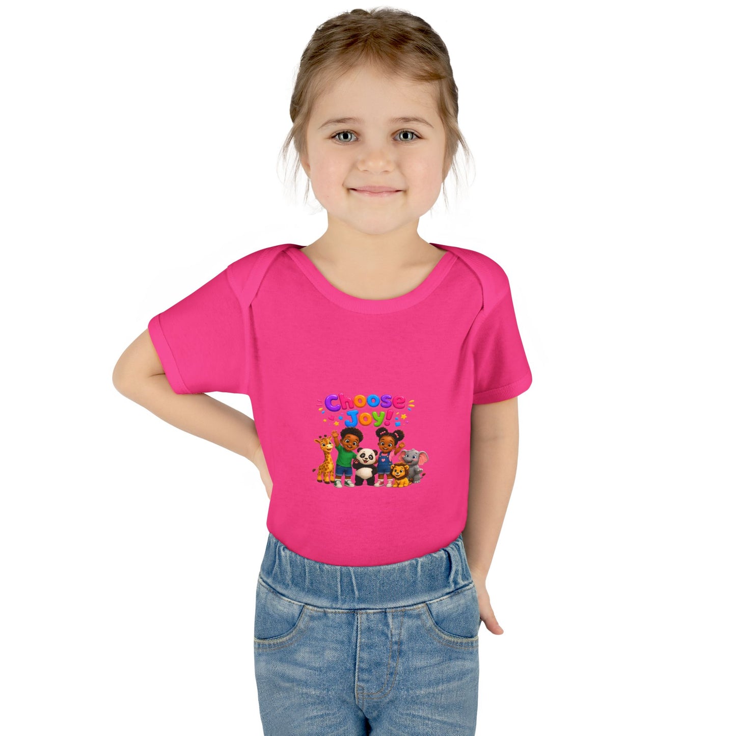 Choose Joy! Baby Bodysuit — Cute Animal Crew Infant Onesie