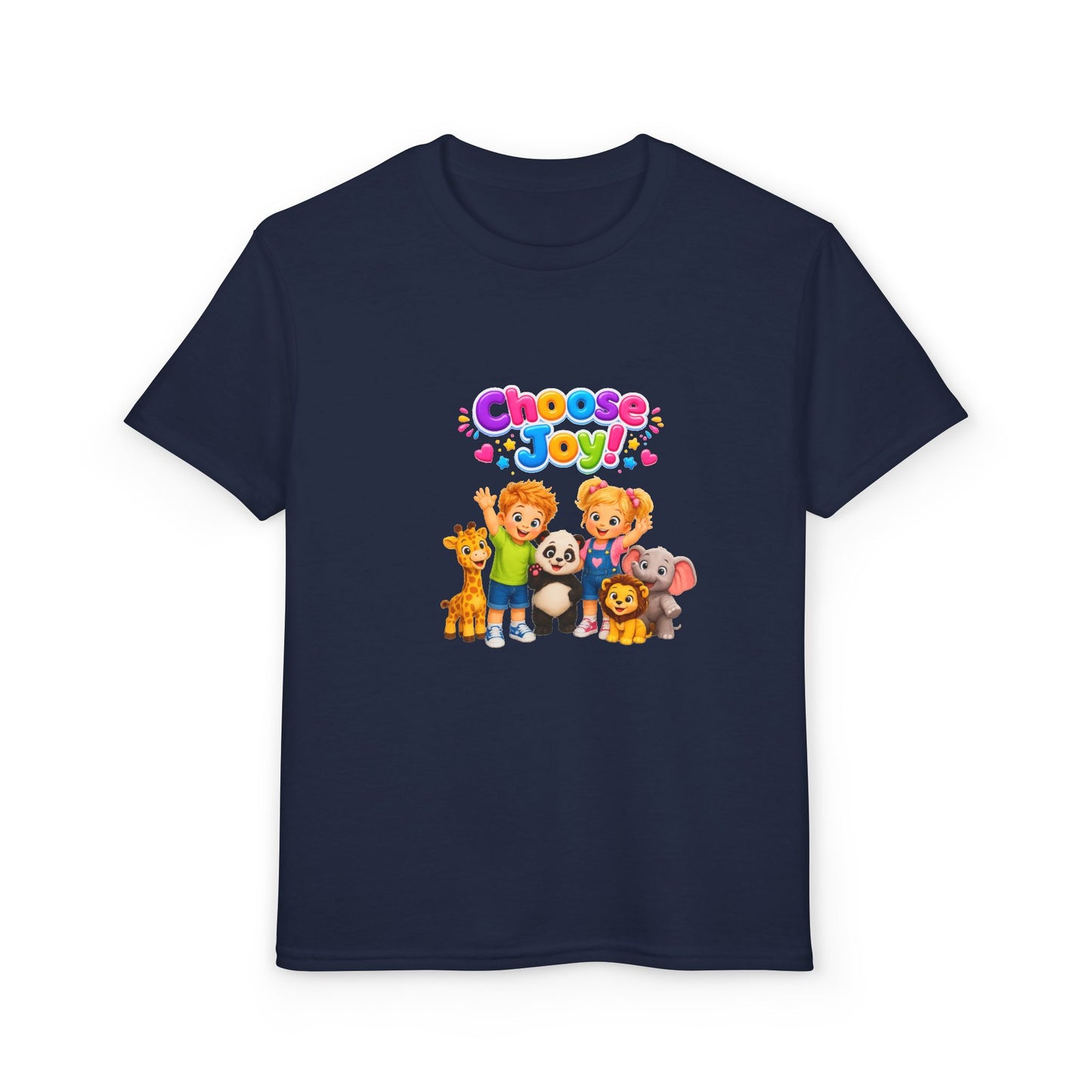 Kids T-Shirt — "Choose Joy" Cute Animal Friends Graphic