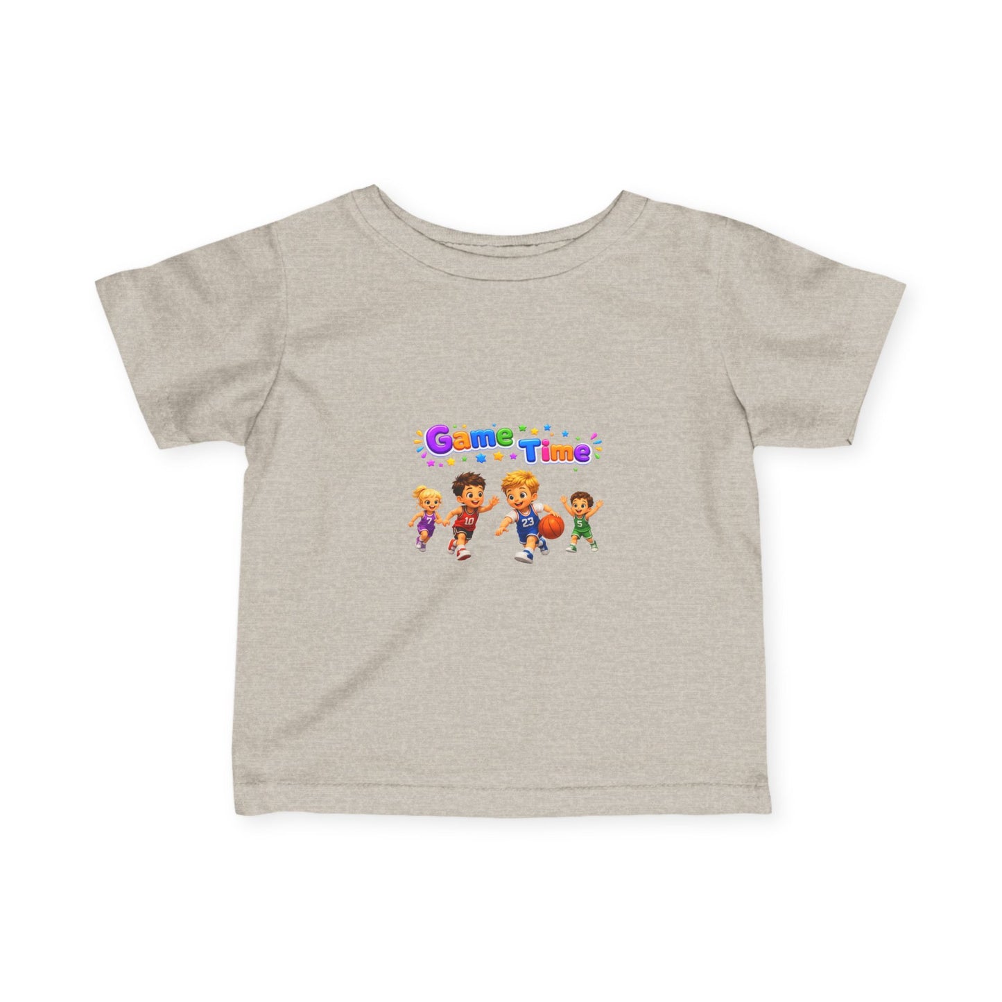 Infant Tee — "Game Time" Kids Sports Characters Graphic