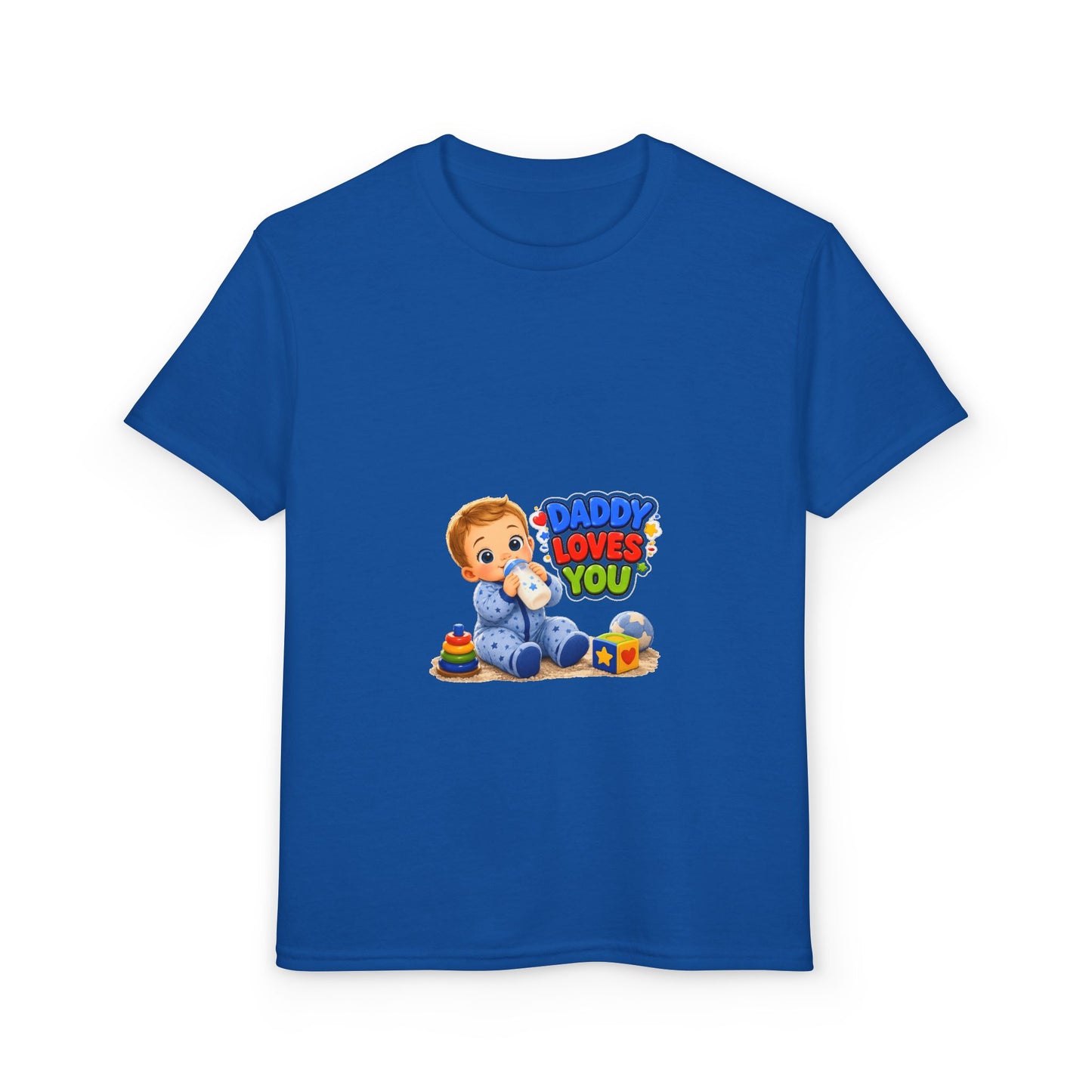 Daddy Loves You Youth T‑Shirt — Cute Baby & Toys Graphic