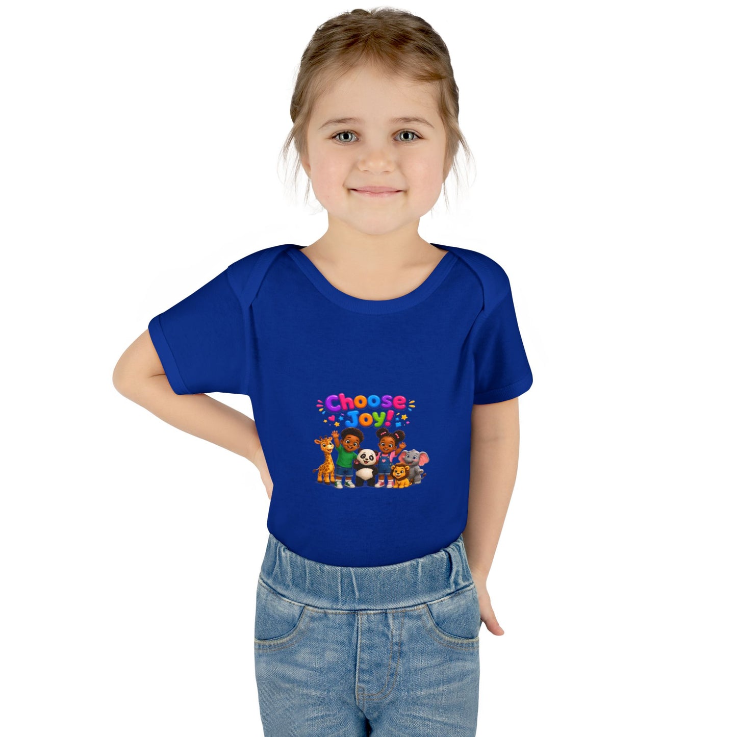 Choose Joy! Baby Bodysuit — Cute Animal Crew Infant Onesie