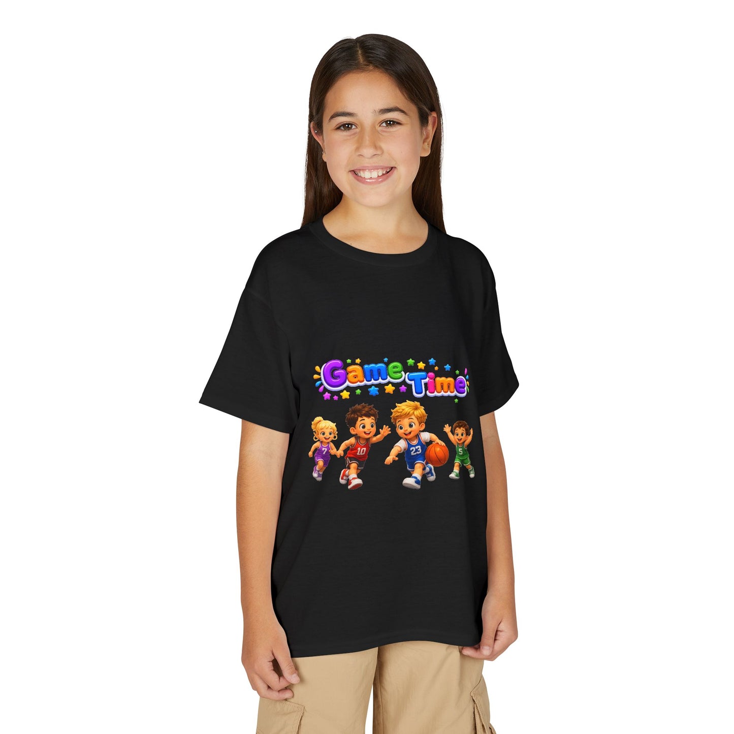 Kids T-Shirt — "Game Time" Playful Sports Graphic Tee for Boys & Girls