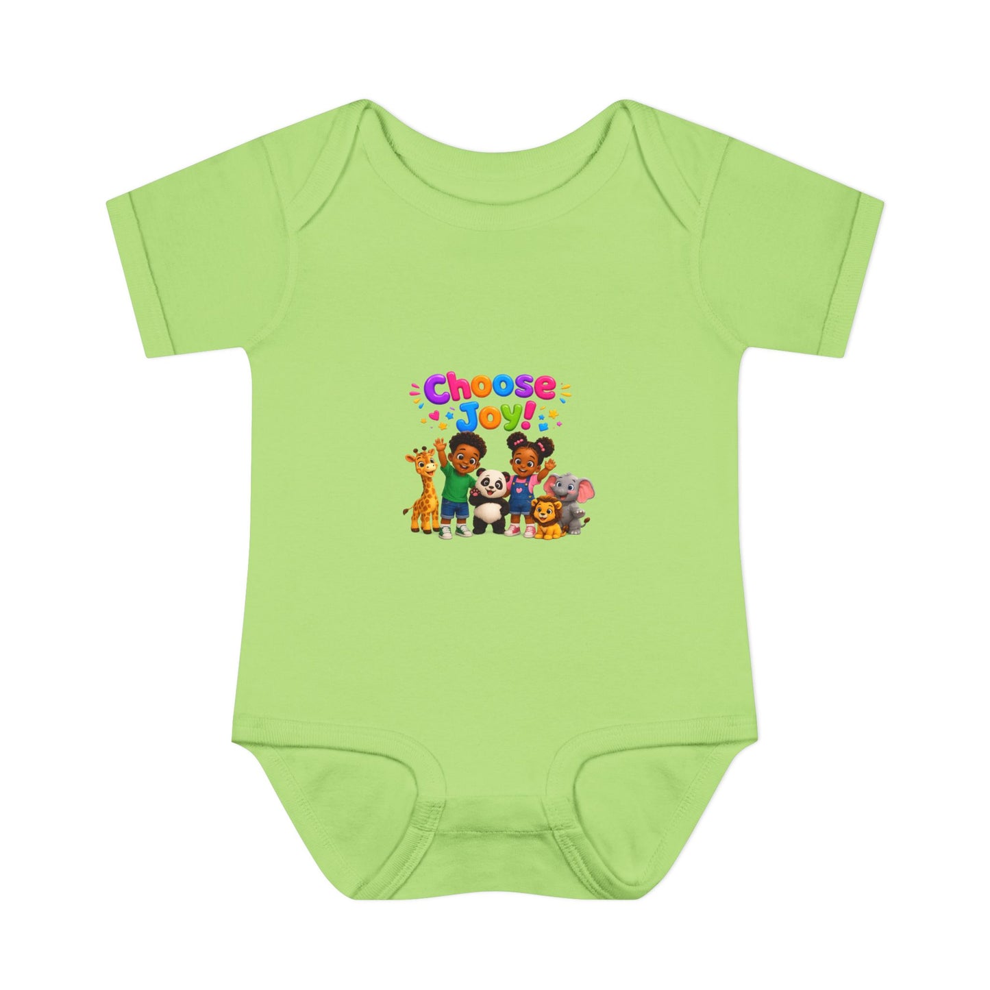 Choose Joy! Baby Bodysuit — Cute Animal Crew Infant Onesie