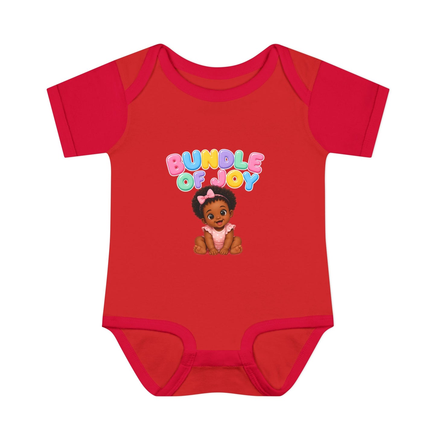 Baby Bodysuit - "Bundle of Joy" Cute African American Baby Graphic