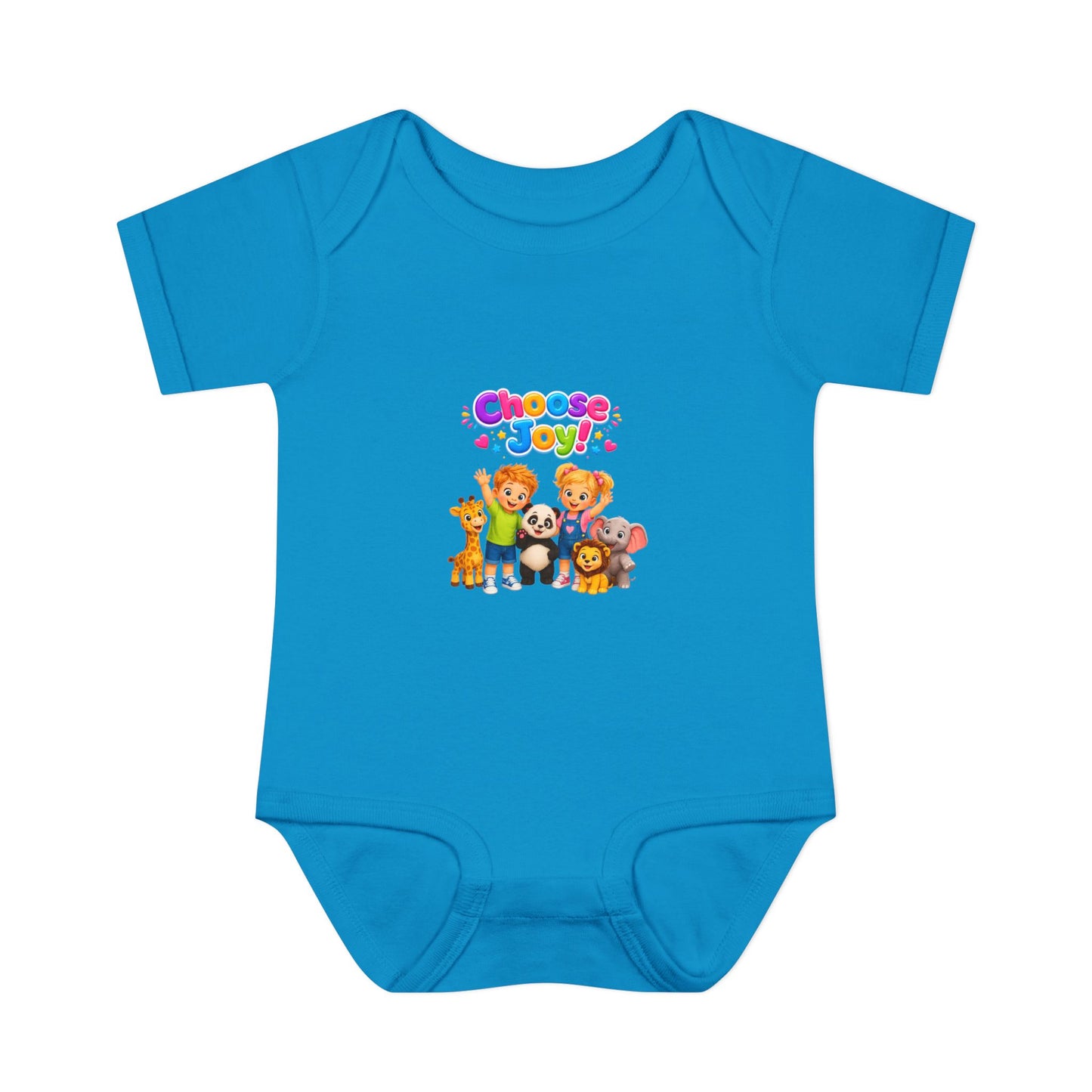 Choose Joy Baby Bodysuit — Cute Animal Crew Infant Onesie