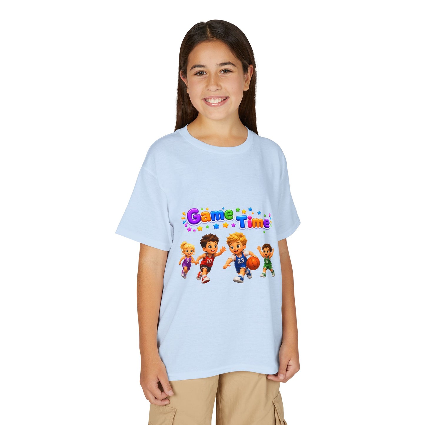 Kids T-Shirt — "Game Time" Playful Sports Graphic Tee for Boys & Girls