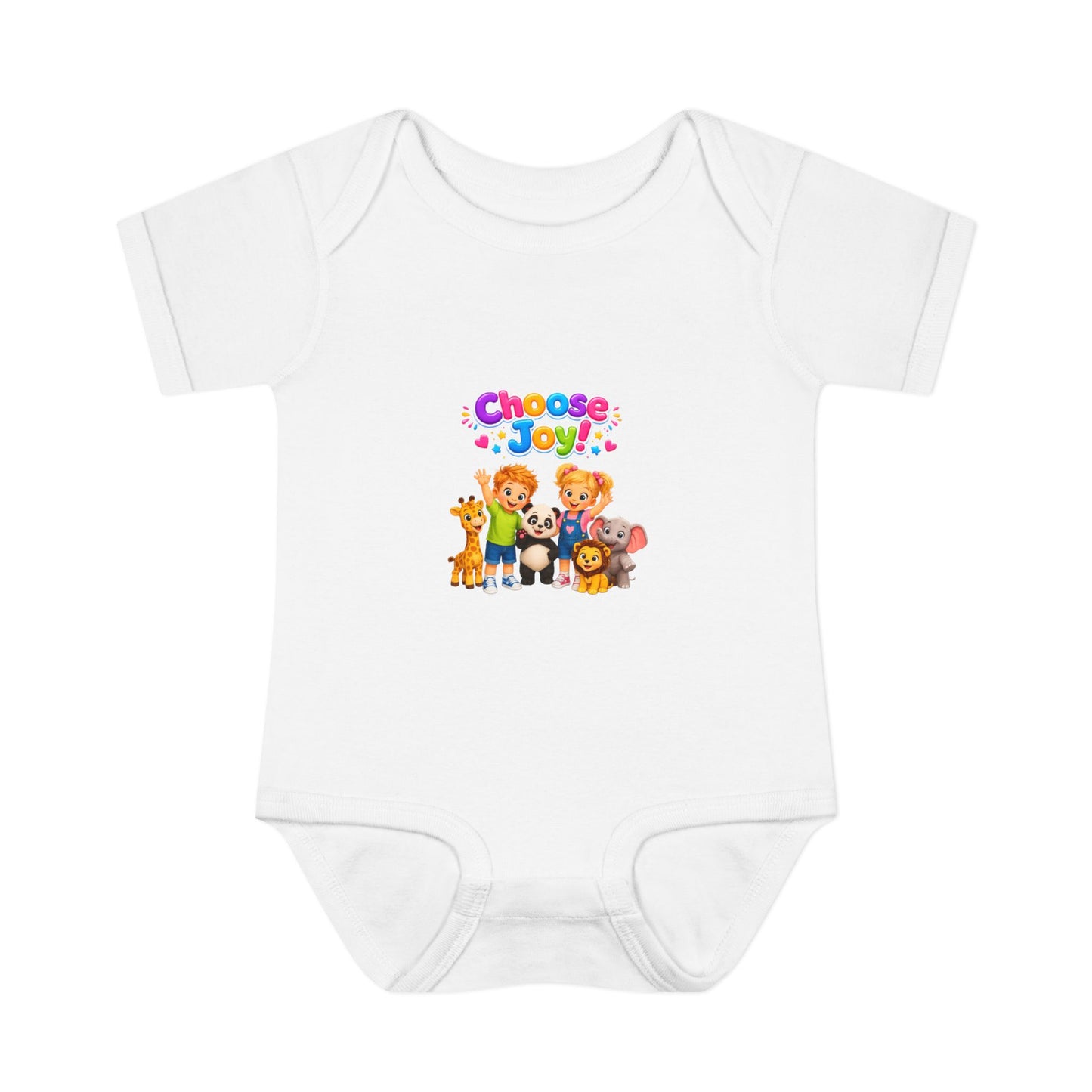 Choose Joy Baby Bodysuit — Cute Animal Crew Infant Onesie
