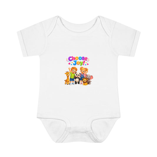 Choose Joy Baby Bodysuit — Cute Animal Crew Infant Onesie