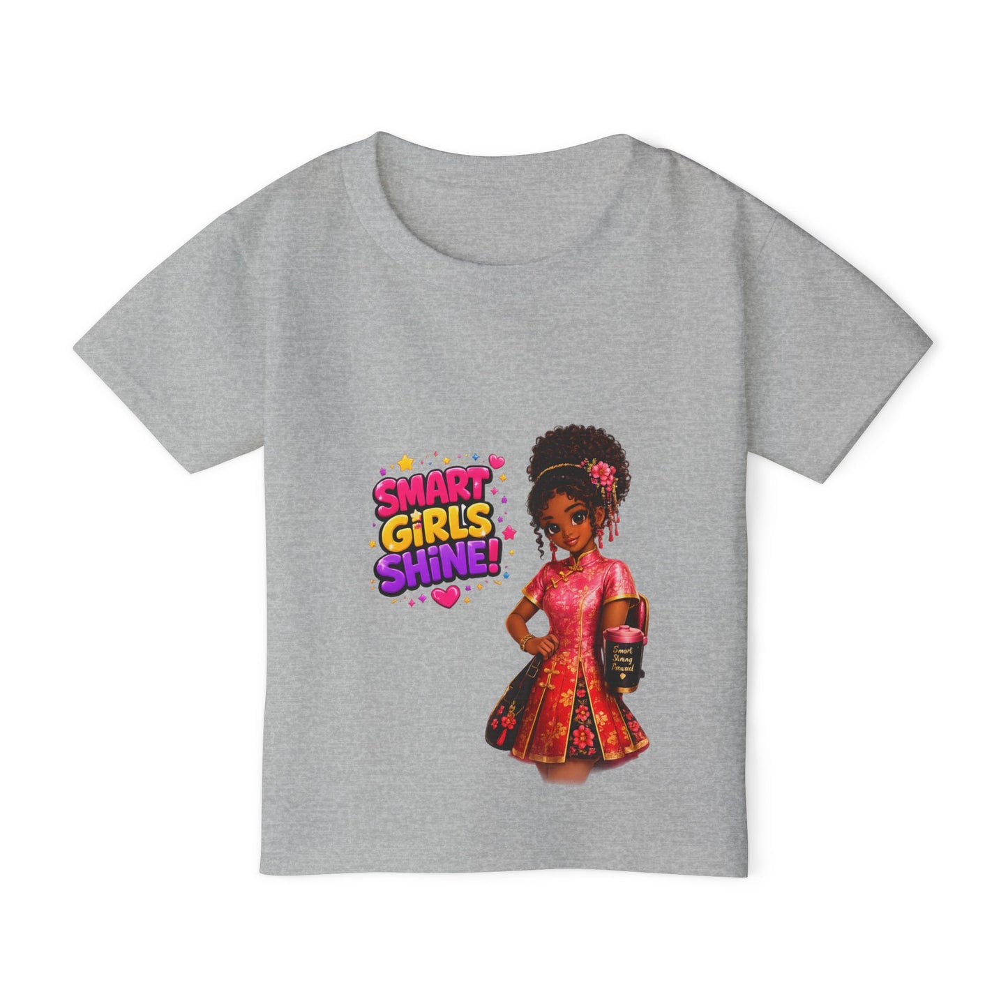 Toddler T-Shirt — "Smart Girls Shine" Empowerment Tee