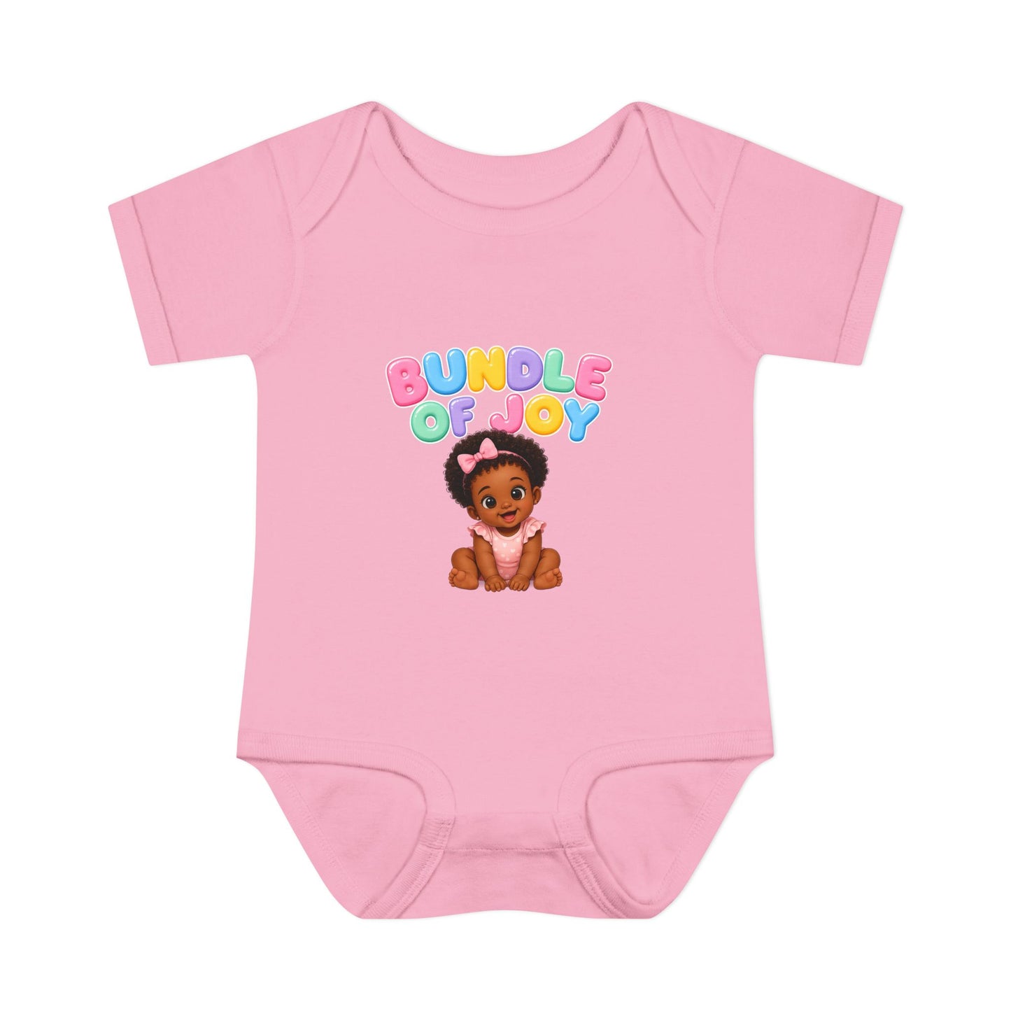 Baby Bodysuit - "Bundle of Joy" Cute African American Baby Graphic