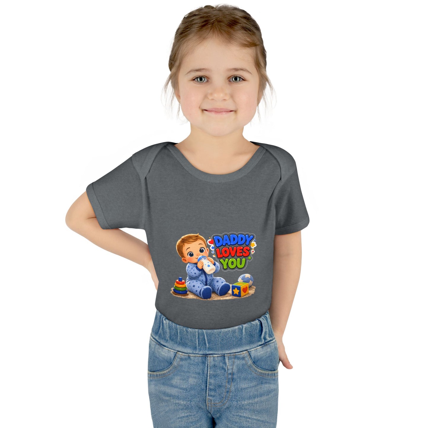 Infant Bodysuit — "Daddy Loves You" Cute Baby Graphic Onesie