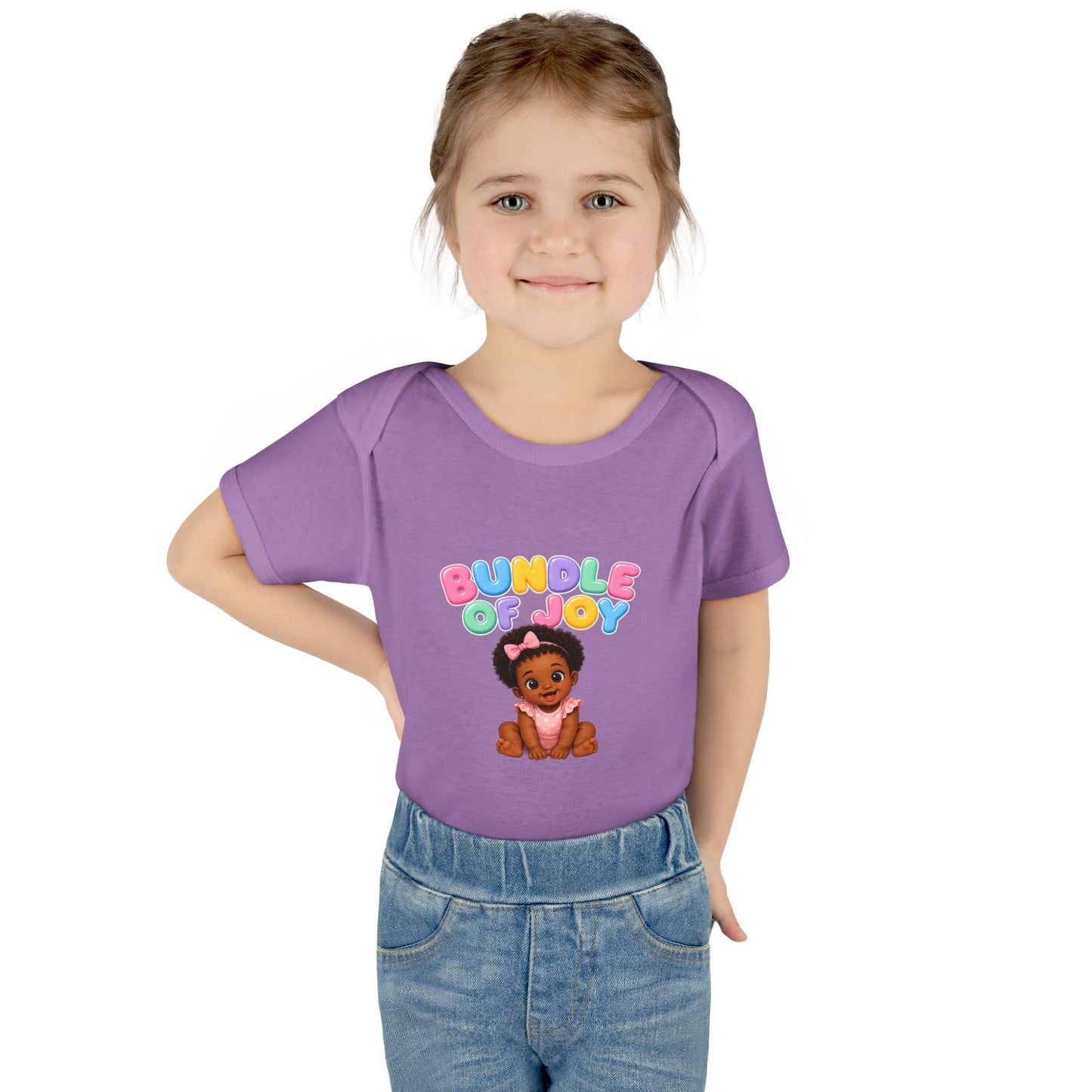 Baby Bodysuit - "Bundle of Joy" Cute African American Baby Graphic