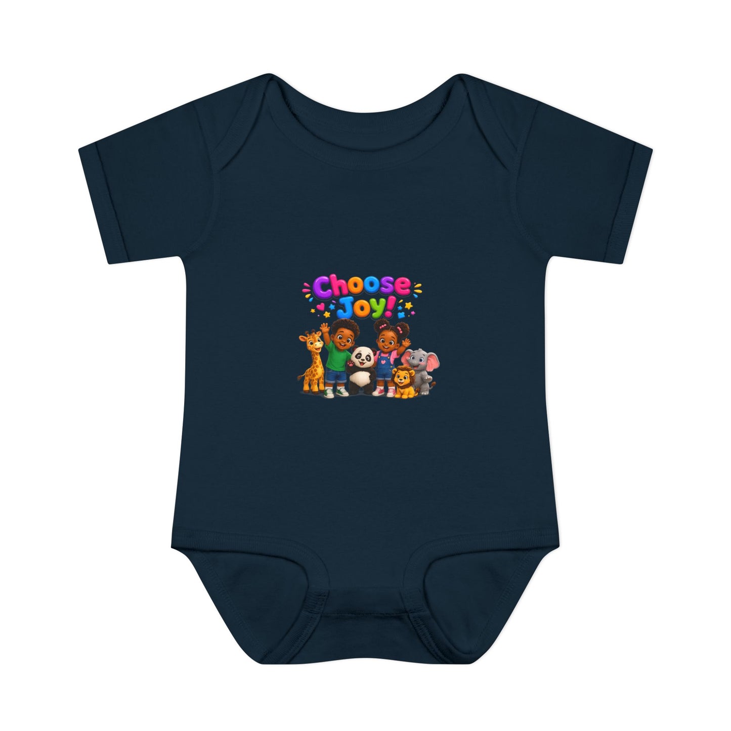 Choose Joy! Baby Bodysuit — Cute Animal Crew Infant Onesie