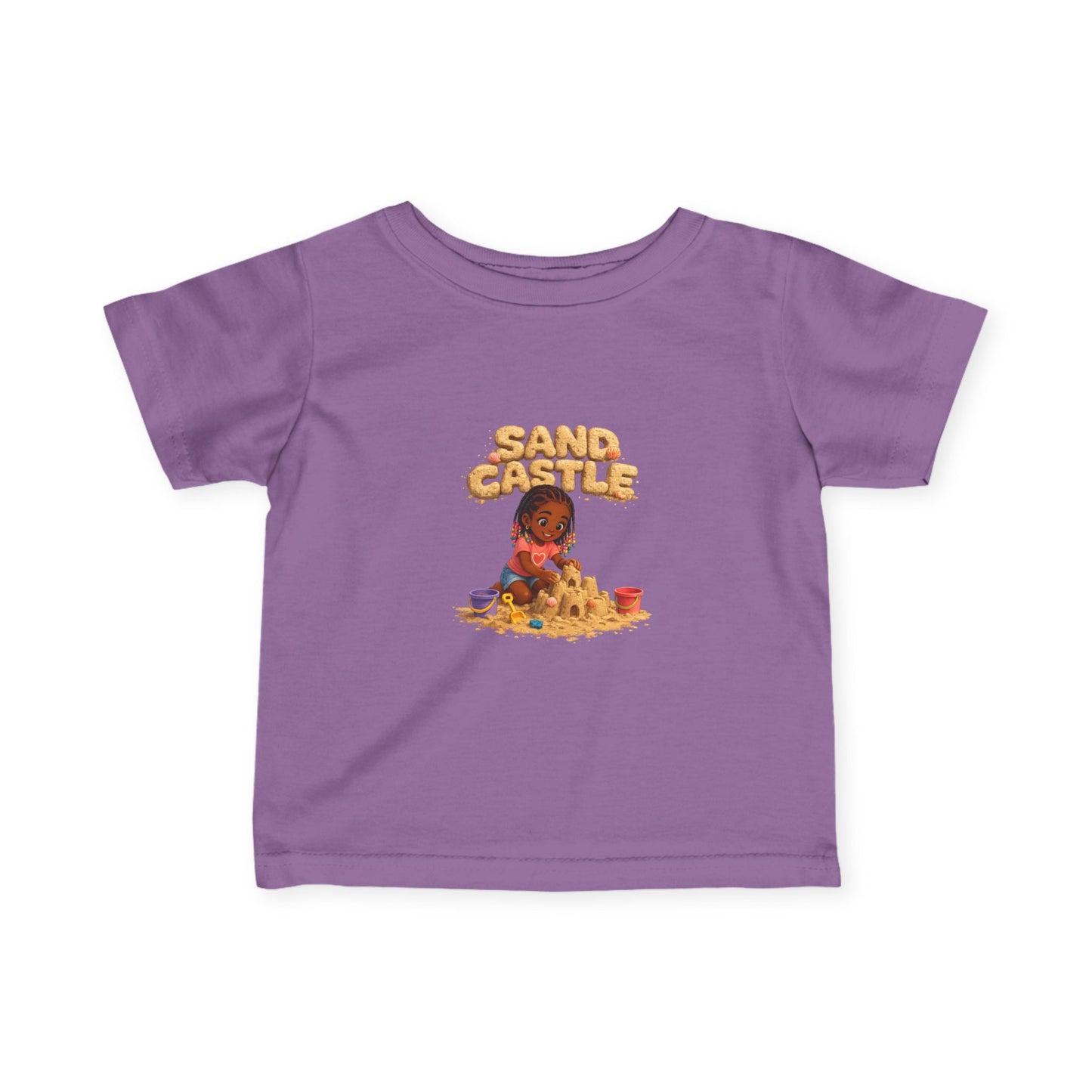 Infant Tee — "Sand Castle" Baby Beach Graphic