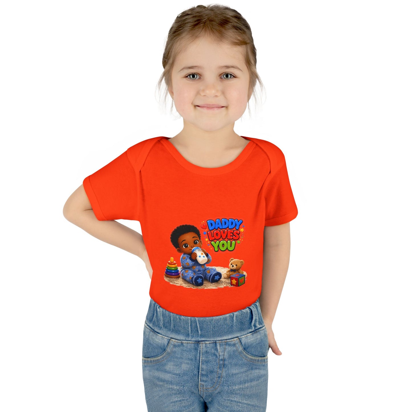 Daddy Loves You Infant Bodysuit — Cute Baby Boy Onesie with Toys Graphic