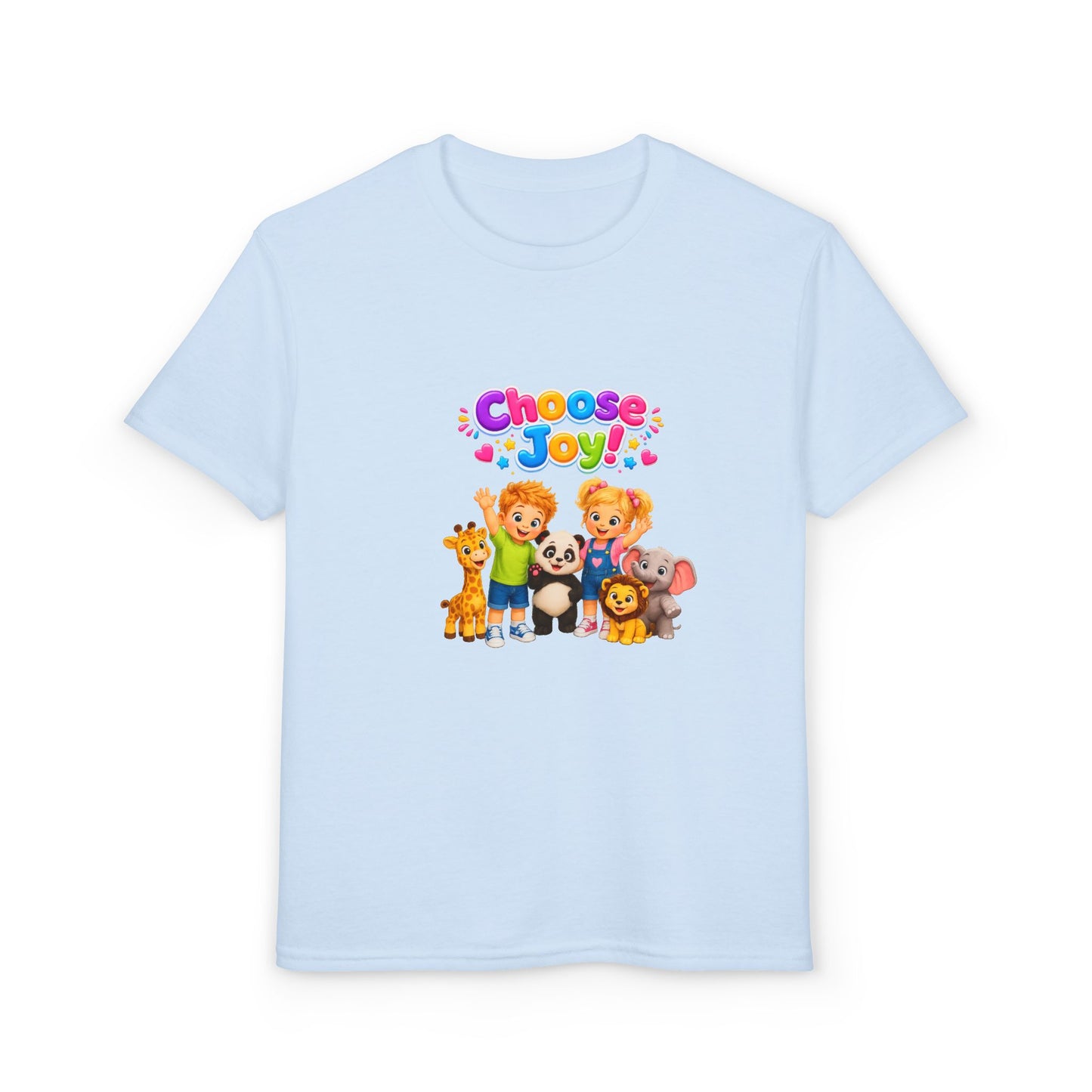 Kids T-Shirt — "Choose Joy" Cute Animal Friends Graphic