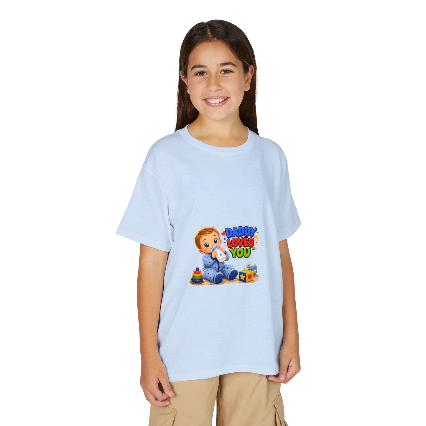 Daddy Loves You Youth T‑Shirt — Cute Baby & Toys Graphic