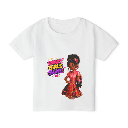 Toddler T-Shirt — "Smart Girls Shine" Empowerment Tee