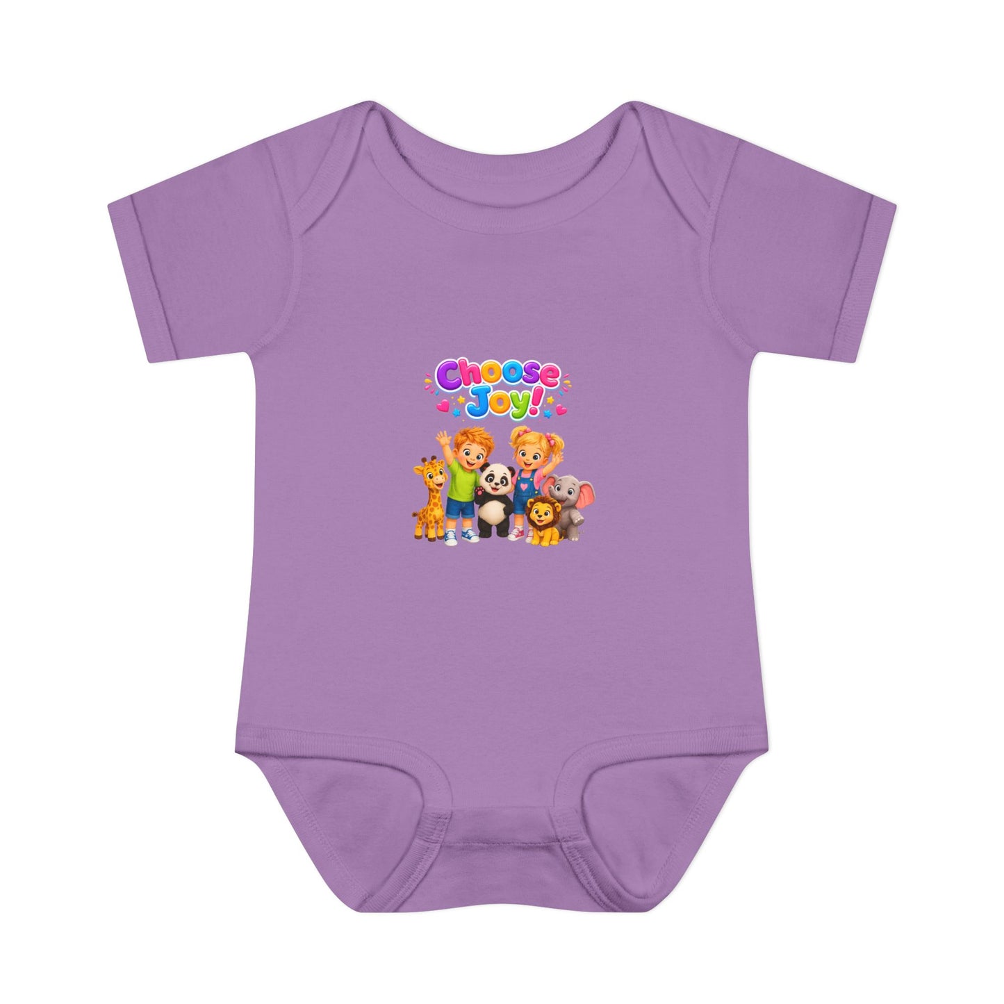 Choose Joy Baby Bodysuit — Cute Animal Crew Infant Onesie