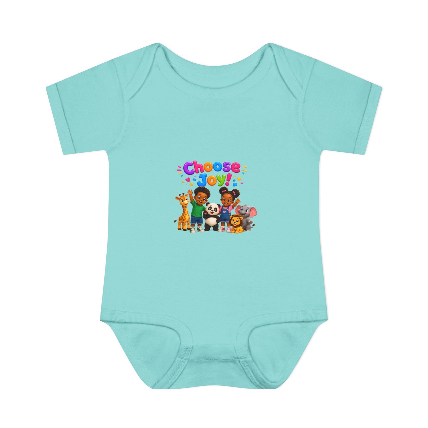 Choose Joy! Baby Bodysuit — Cute Animal Crew Infant Onesie
