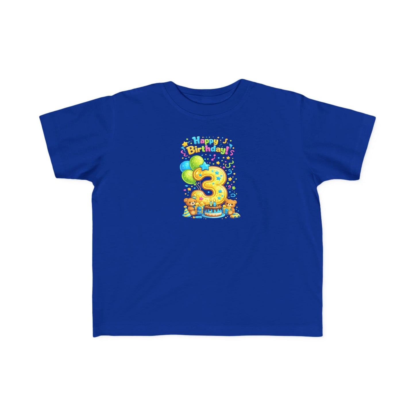 Copy of Toddler 3rd Birthday Tee — "Happy Birthday