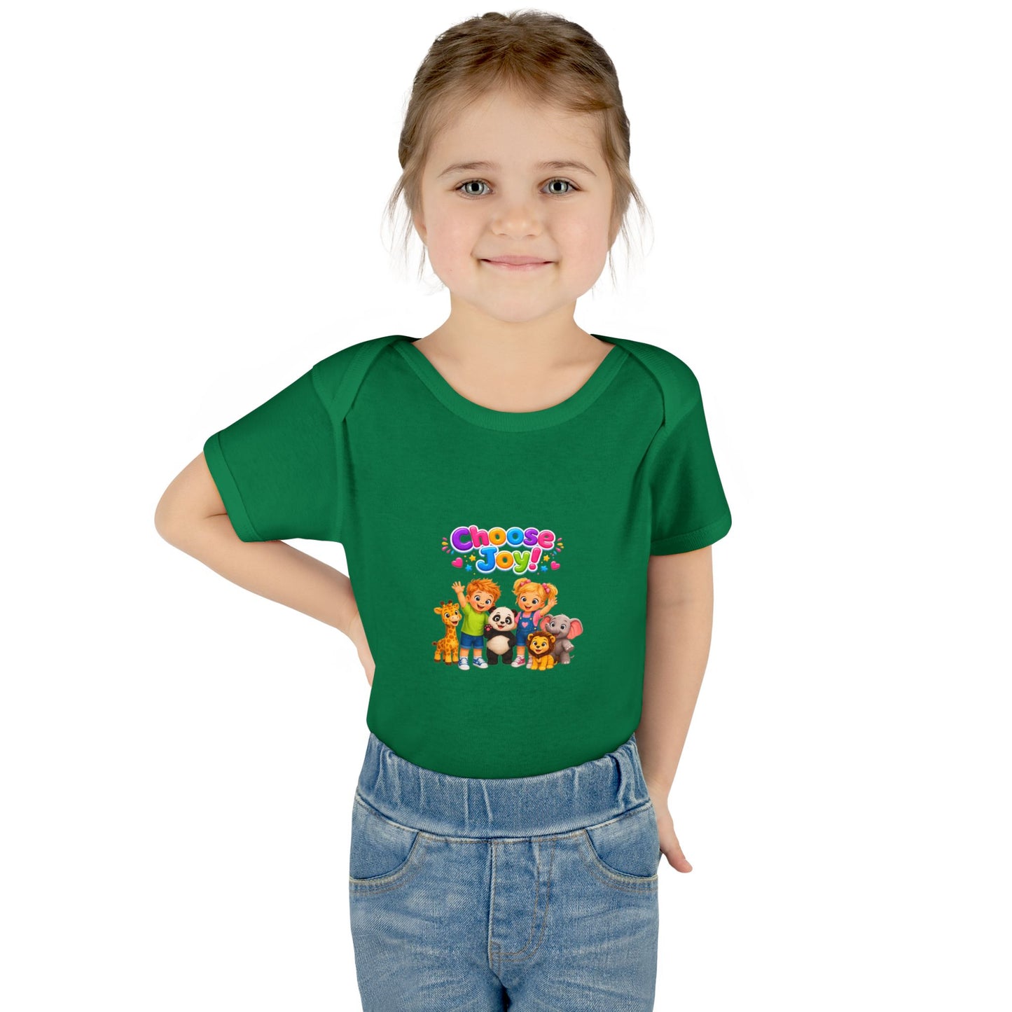 Choose Joy Baby Bodysuit — Cute Animal Crew Infant Onesie
