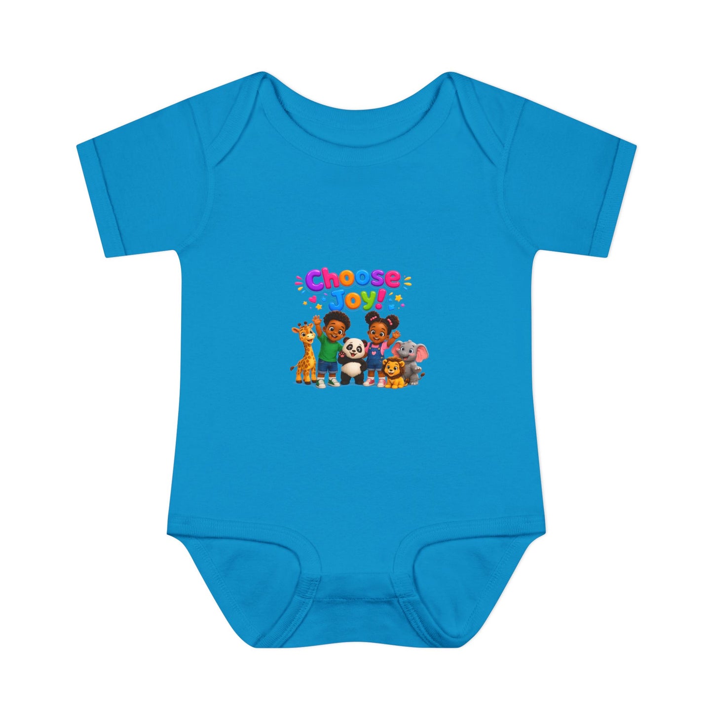 Choose Joy! Baby Bodysuit — Cute Animal Crew Infant Onesie