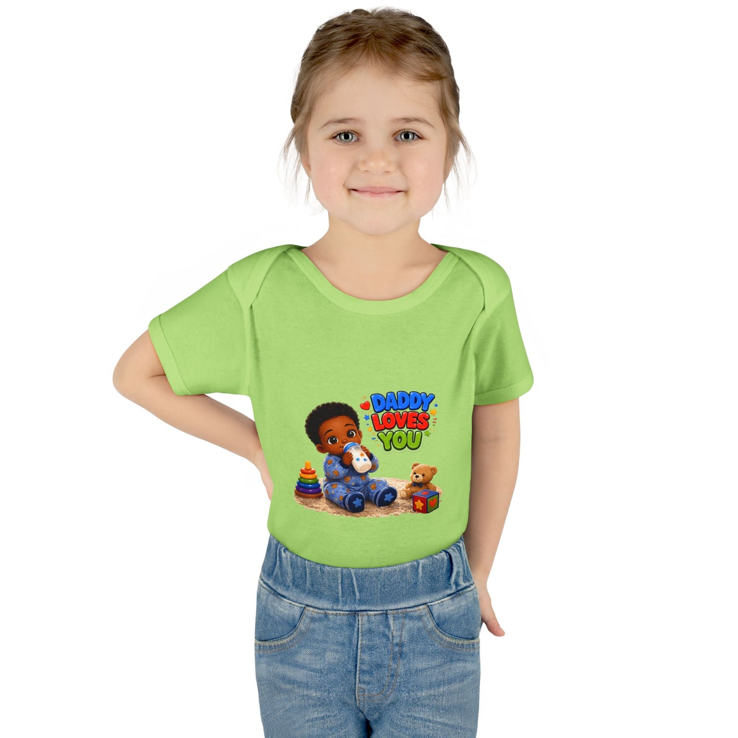Daddy Loves You Infant Bodysuit — Cute Baby Boy Onesie with Toys Graphic