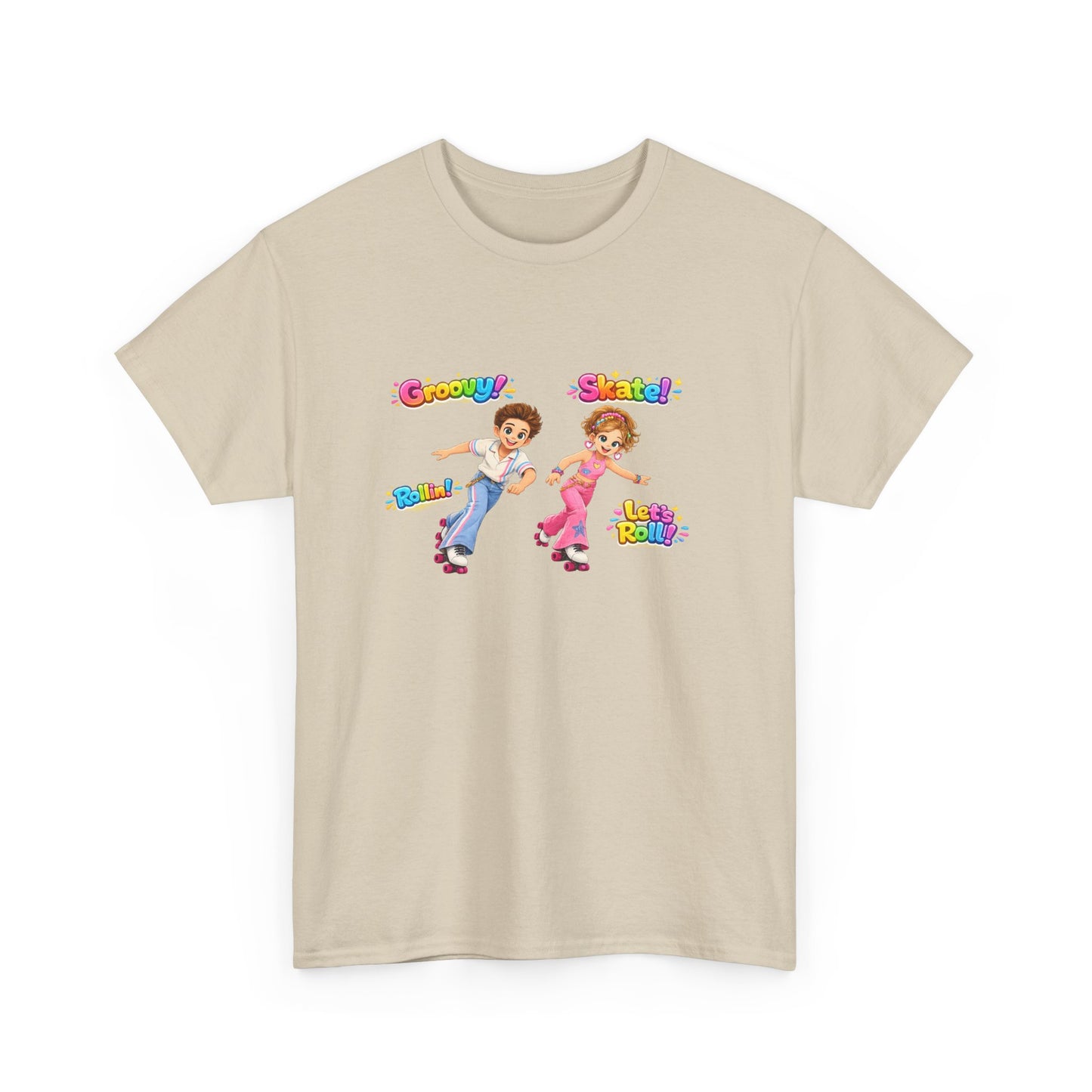Kids Dance Party T-Shirt — "Groovy! Shake!" Retro Cartoon Kids Tee