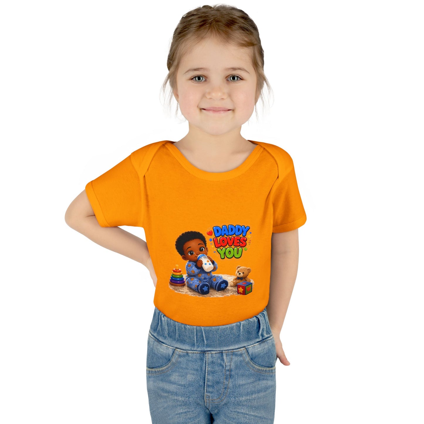 Daddy Loves You Infant Bodysuit — Cute Baby Boy Onesie with Toys Graphic