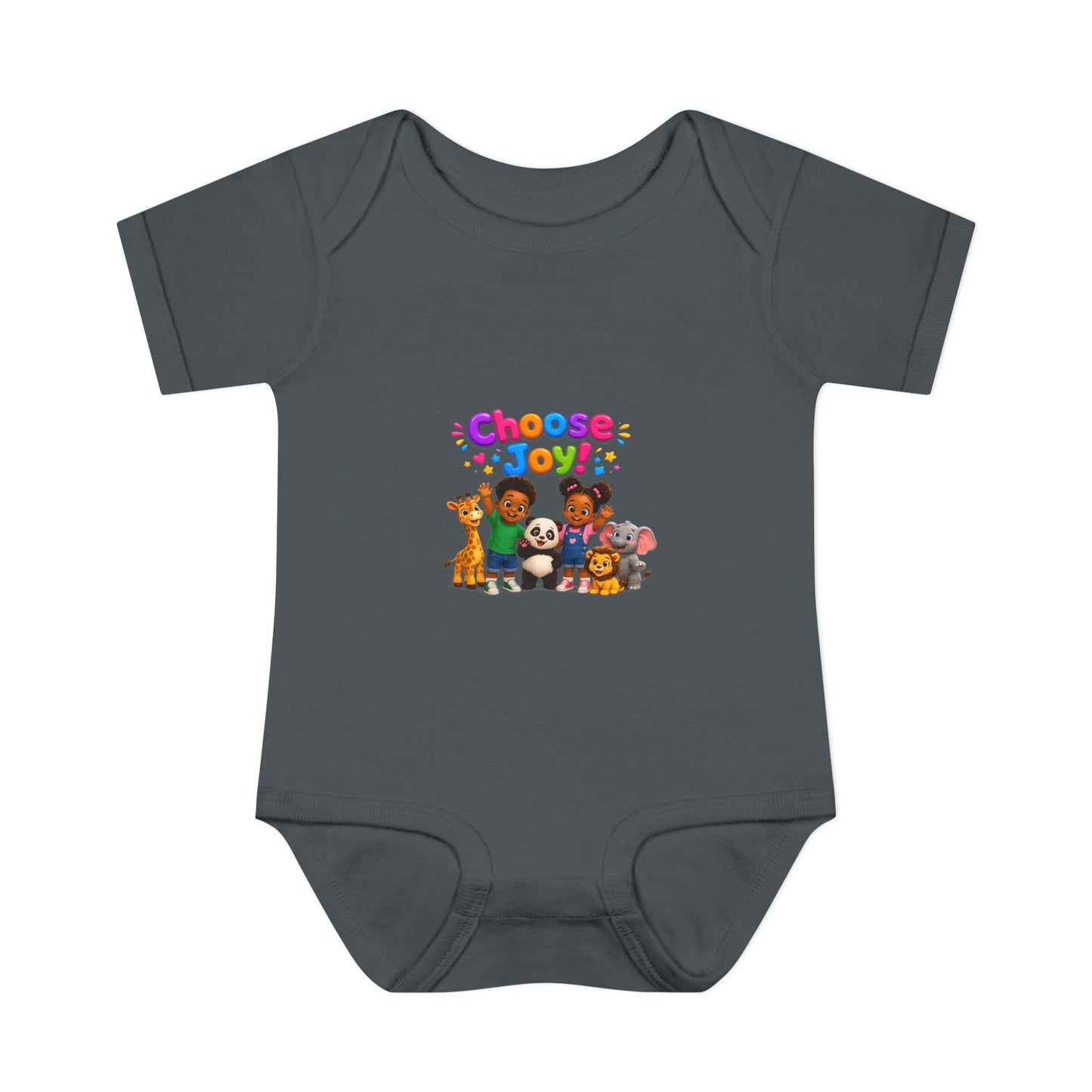 Choose Joy! Baby Bodysuit — Cute Animal Crew Infant Onesie