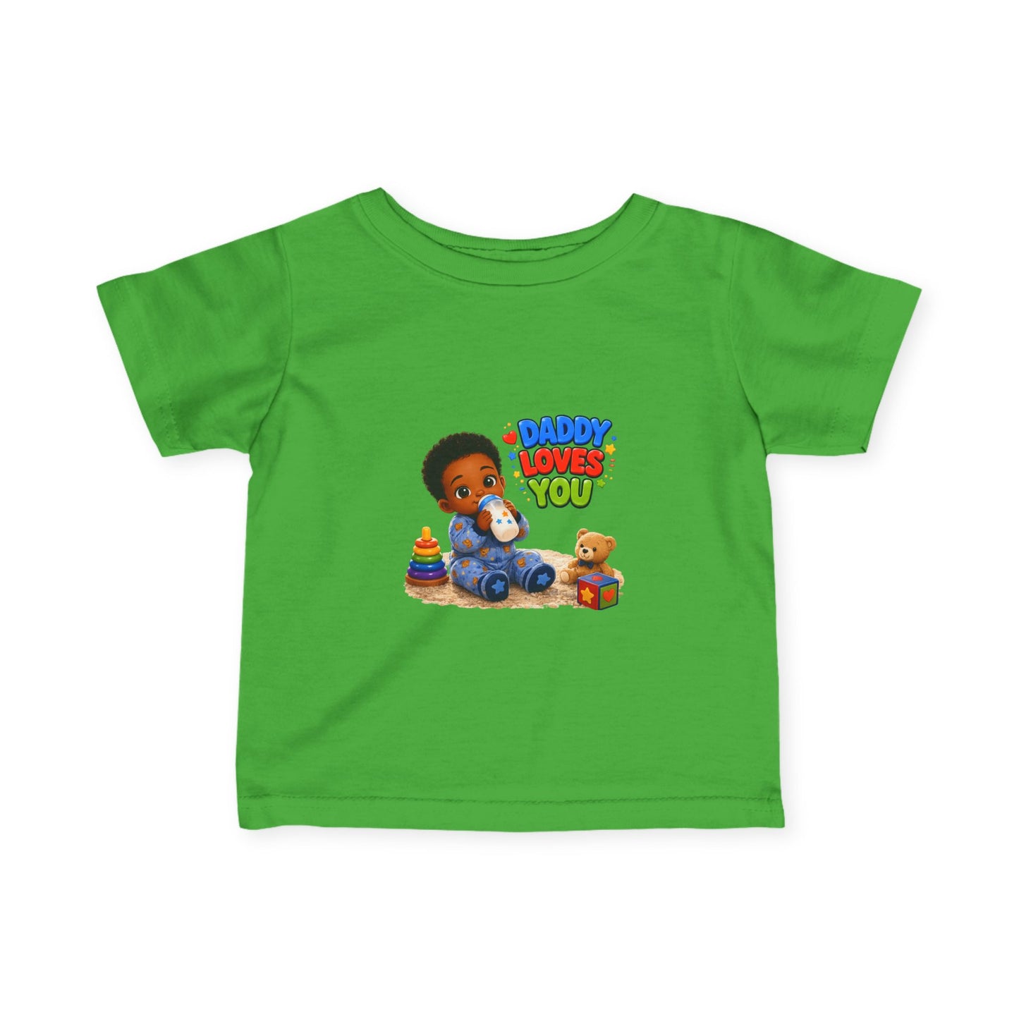 Infant Tee — "Daddy Loves You" Cute Baby Boy Graphic Shirt