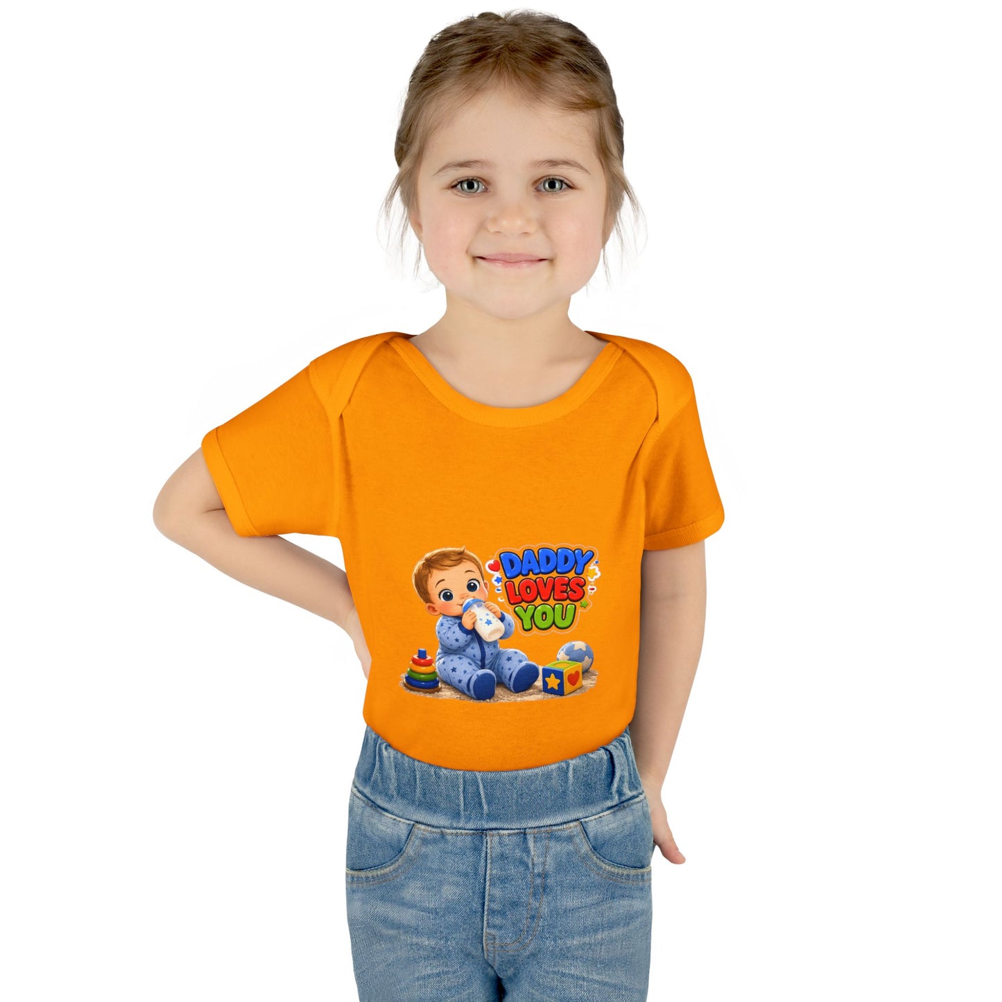 Infant Bodysuit — "Daddy Loves You" Cute Baby Graphic Onesie
