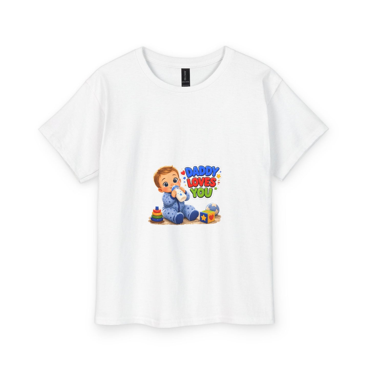 Youth Tee — Cute Baby 'Daddy Loves You' Graphic Shirt