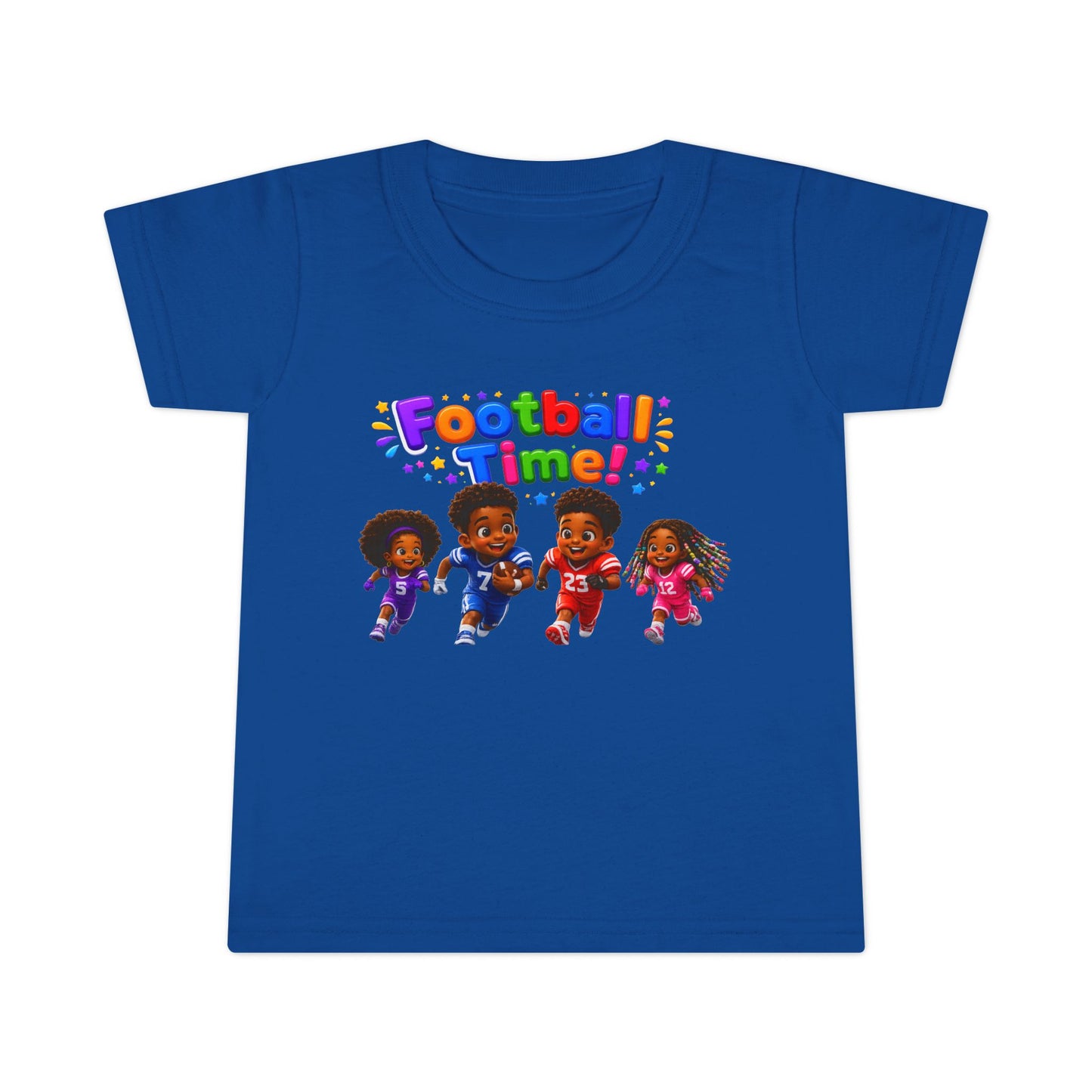 Toddler T-Shirt — "Football Time!" Cute Kids Football Players Graphic Tee